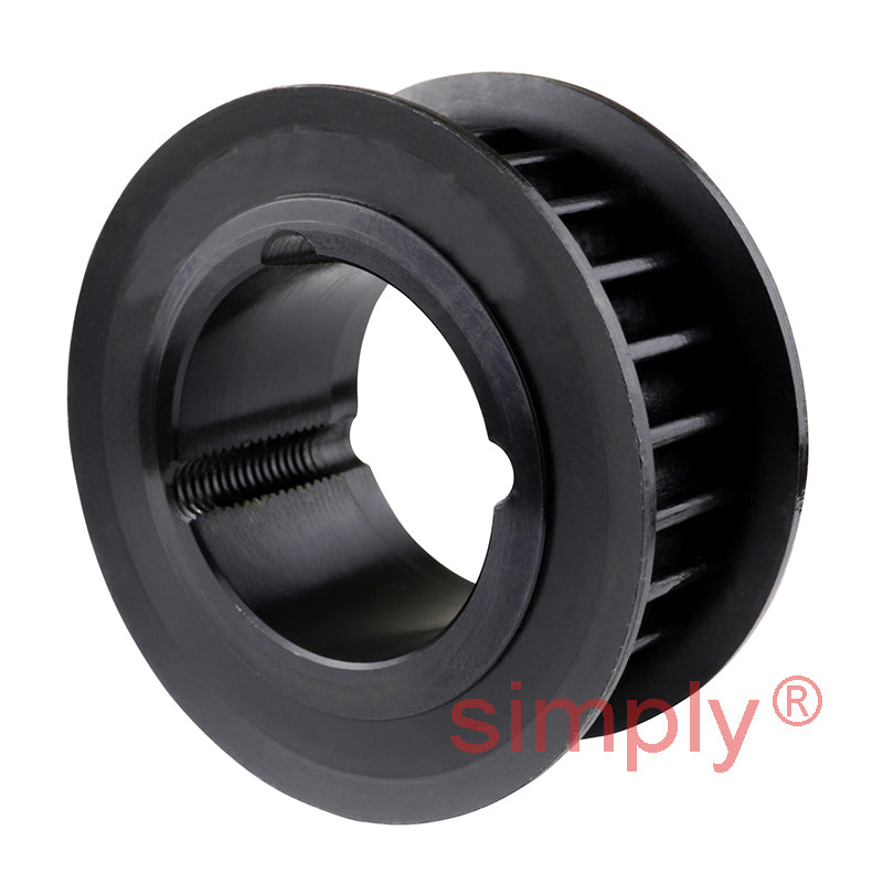 TL112-5M-15 - 5mm Pitch 112 Tooth Flangeless HTD Type Steel Taper Bore Timing Pulley for 15mm Wide Belts