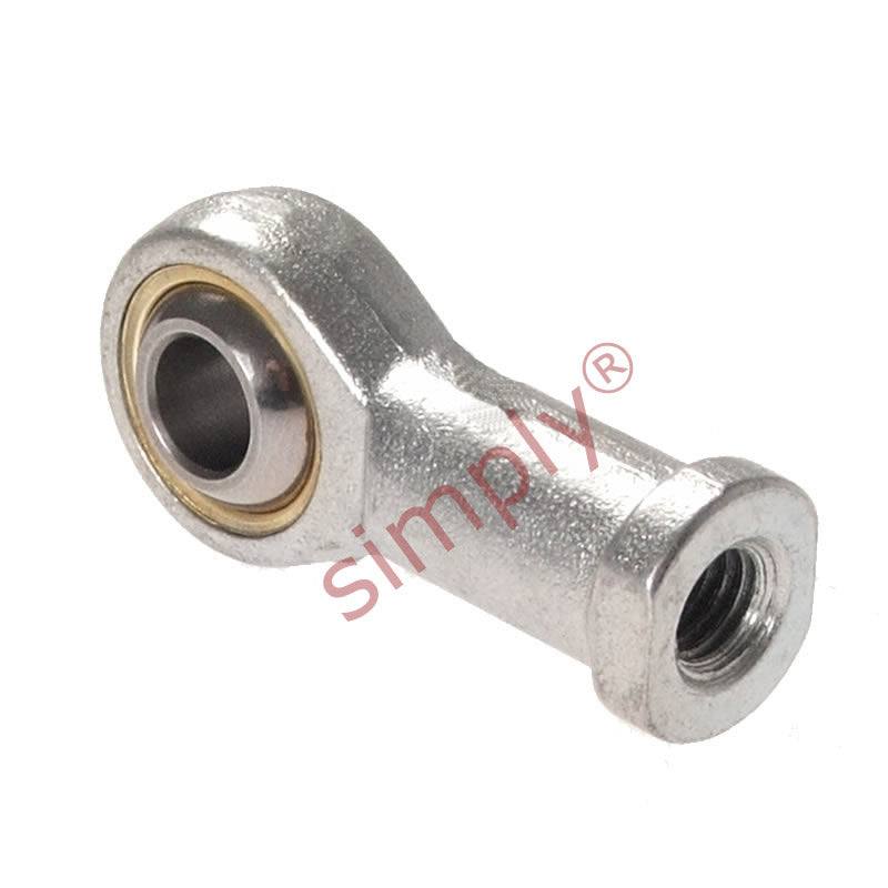 Dunlop FB-M16G Right Hand Metric Steel / Bronze Lined Maintenance Required Plain Female Rod End M16x2 Thread