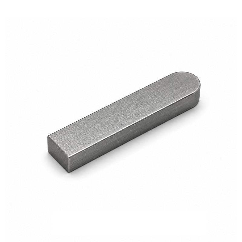 Metric Carbon Steel DIN6885 Feather Key with 1 Rounded End 6x6x15mm - Allow 2-3 Days