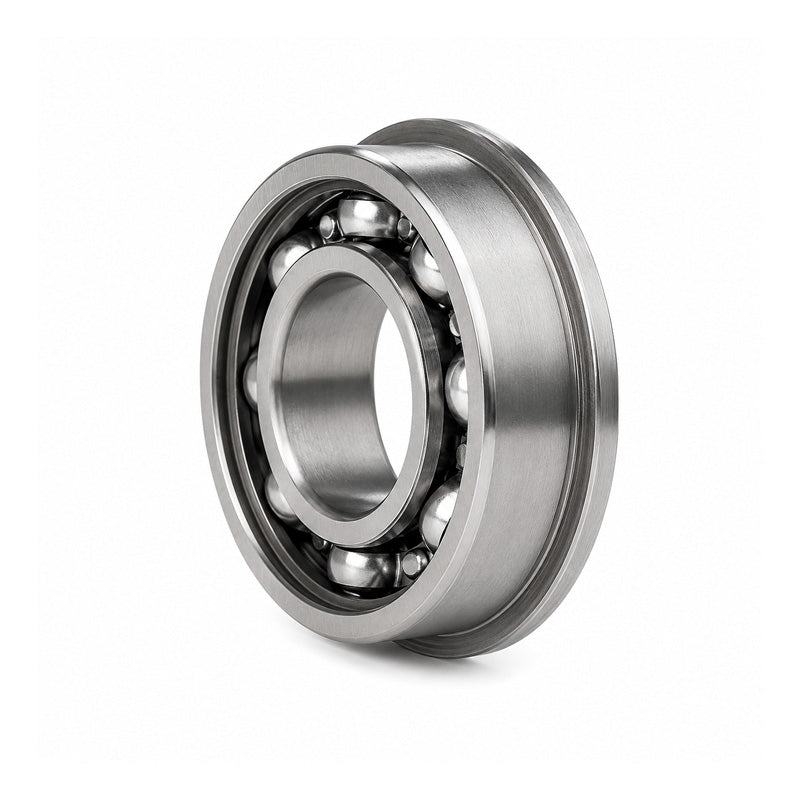 SF6805 Budget Stainless Steel Open Flanged Thin Section Deep Groove Ball Bearing 25x37x7mm