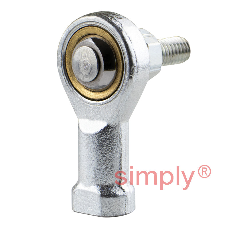 Dunlop FS-M06S Right Hand Metric Steel / PTFE Lined Maintenance Free Studded Female Rod End M6x1 Thread