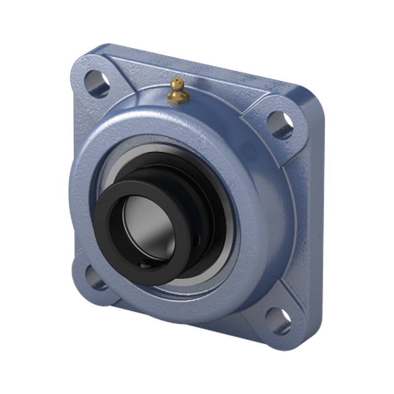 HCF306 Metric Four Bolt Square Cast Iron Flange Housing with 30mm Bore Insert