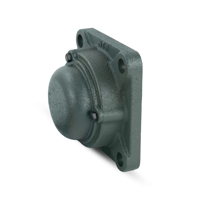 NTN CM-UCF208-109D1 Imperial Four Bolt Square Cast Iron Flange Housing with 1-9/16 inch Bore Insert with Cast Iron Cover - Closed Version - Allow 2-3 Days