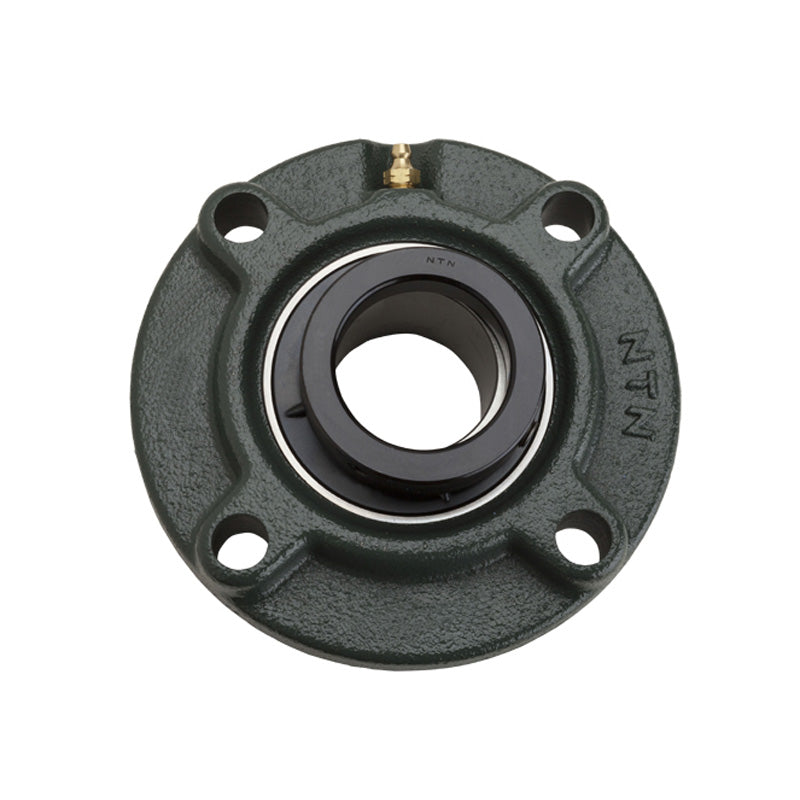 NTN M-UELFC208-109D1 Imperial Four Bolt Cast Iron Round Flanged Housing with 1-9/16 inch Eccentric Collar Insert - Allow 2-3 Days