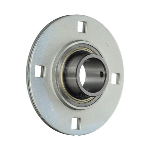 RHP SLFE2-3/16 4 Bolt Round Pressed Steel Bearing Housing and 2-3/16 inch Bore Insert