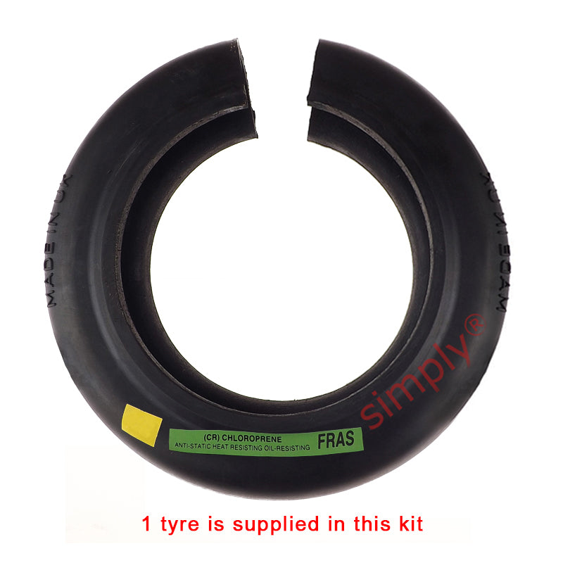 Major Brand F90F/F90B Inner Facing Taper Bore/Pilot Bored Tyre Drive Coupling Assembly with Fire Resistant Antistatic (F.R.A.S) Tyre