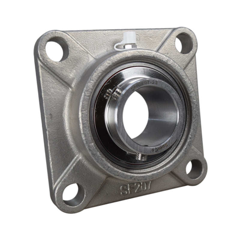 SSUCF208-25 Imperial Four Bolt Square Stainless Steel Flange Housing with 1-9/16 inch Bore Stainless Insert