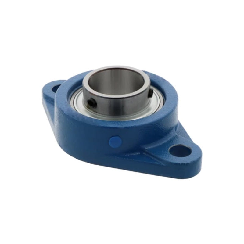 Challenge / FK UCFL208 Metric Cast Iron Two Bolt Oval Flange Housing with 40mm Bore Insert and Triple Lip Seal Ideal for Agricultural and Outdoor Use