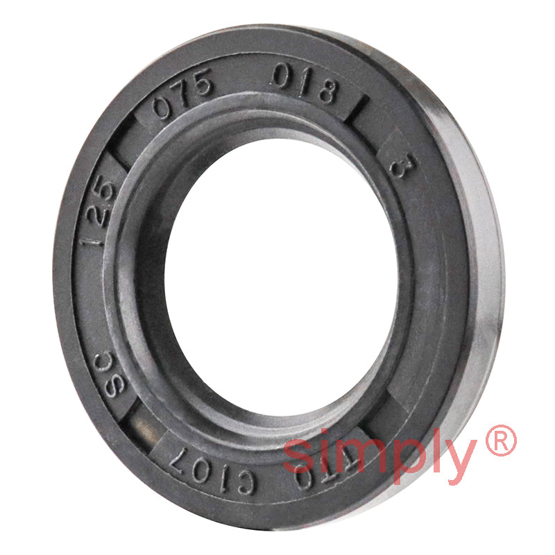 0.75x1.25x0.18 inch Nitrile Rubber Single Lip Rotary Shaft Oil Seal R21 / SC