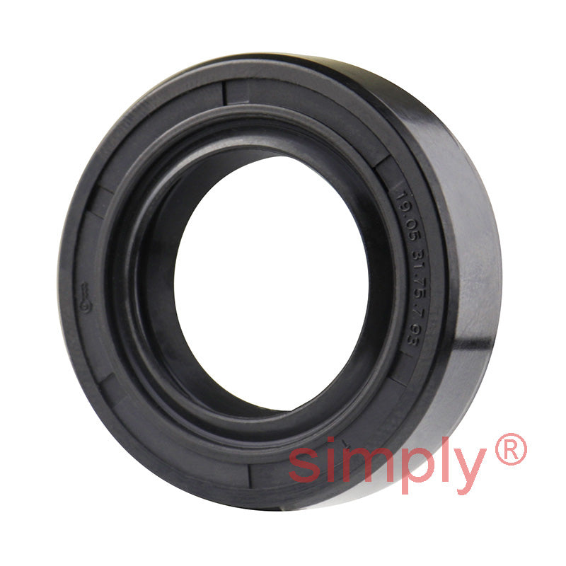 0.75x1.25x0.31 inch Nitrile Rubber Double Lip Rotary Shaft Oil Seal with Garter Spring R23 / TC Style