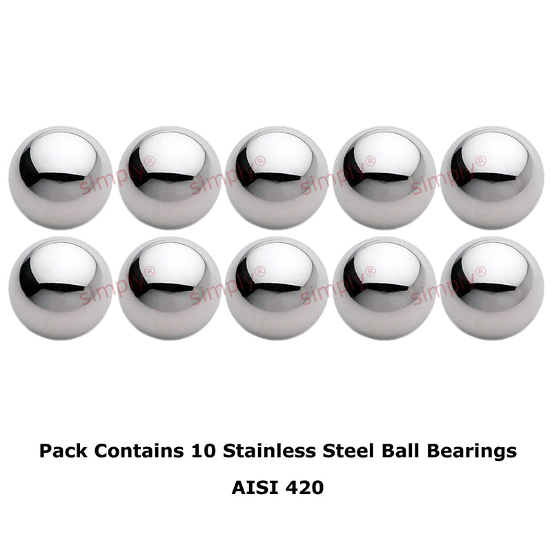 11/32 inch Diameter Grade 100 Hardened AISI 420 Stainless Steel Ball Bearing