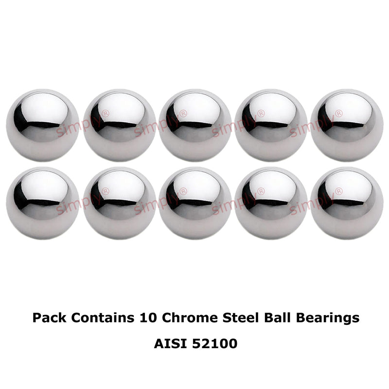 1/8 inch Diameter Grade 10 Hardened 52100 Chrome Steel Ball Bearing