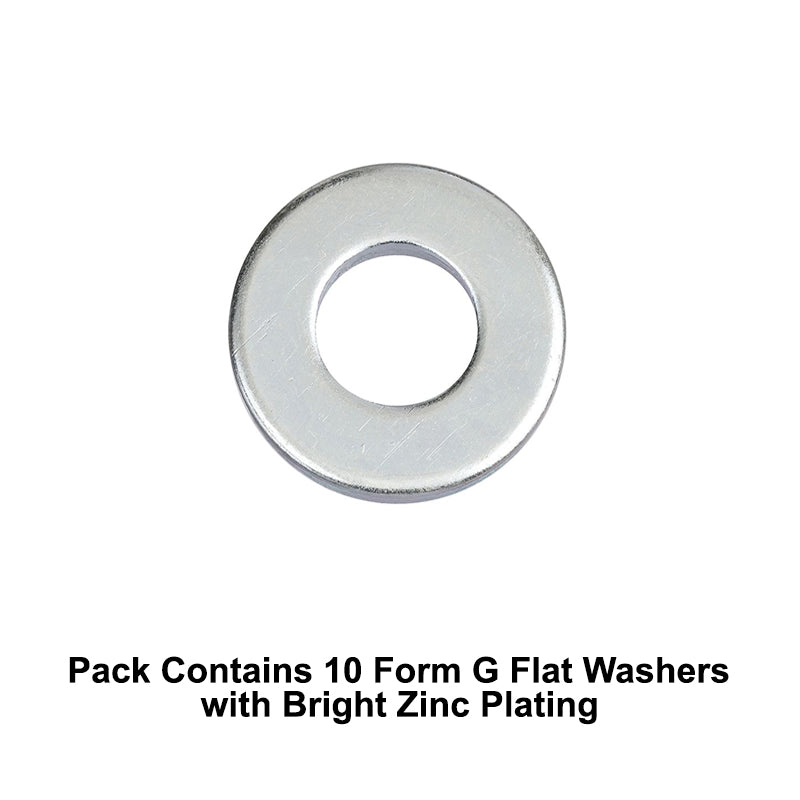 Unifix M8x24x2mm Form G Flat Washer BS 4320G with Bright Zinc Plated Finish
