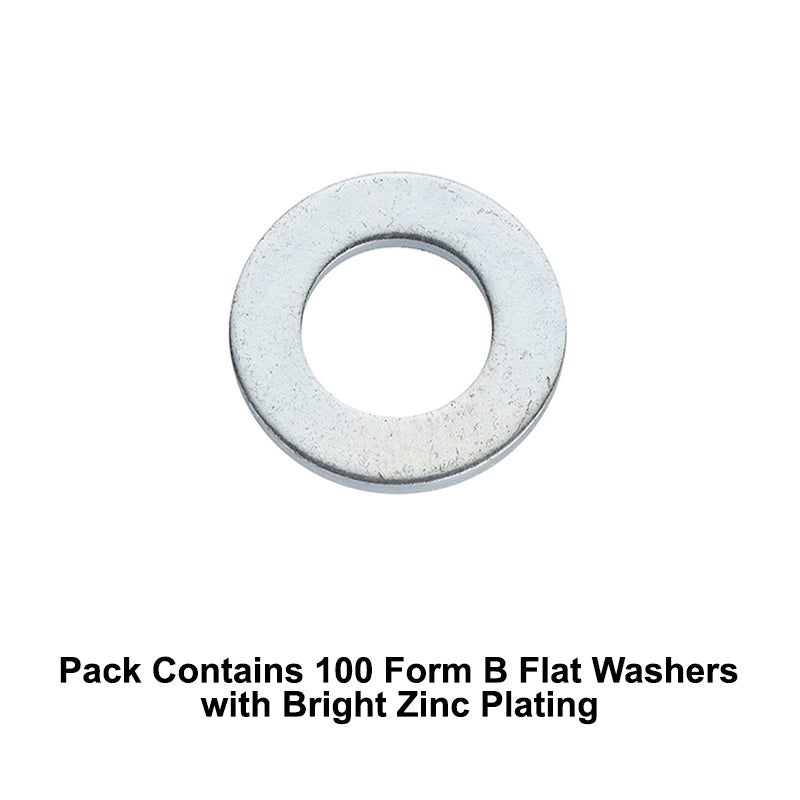 Unifix M10x21x1.45mm Form B Flat Washer BS 4320B with Bright Zinc Plated Finish
