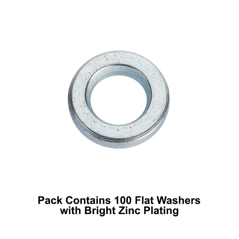 Unifix M8x16x1.4mm Flat Washer ISO 7089 with Bright Zinc Plated Finish