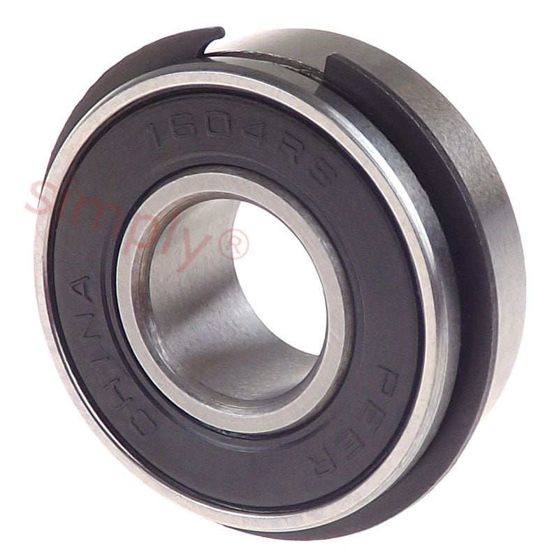 Major Branded 16042RSNR Rubber Sealed with a Snap Ring Deep Groove Ball Bearing 0.375x0.875x0.34375 inch