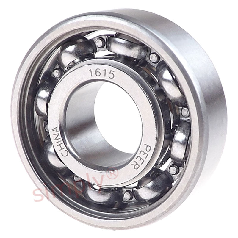 Major Branded 1615 Open Type Deep Groove Ball Bearing 0.4375x1.125x0.375 inch