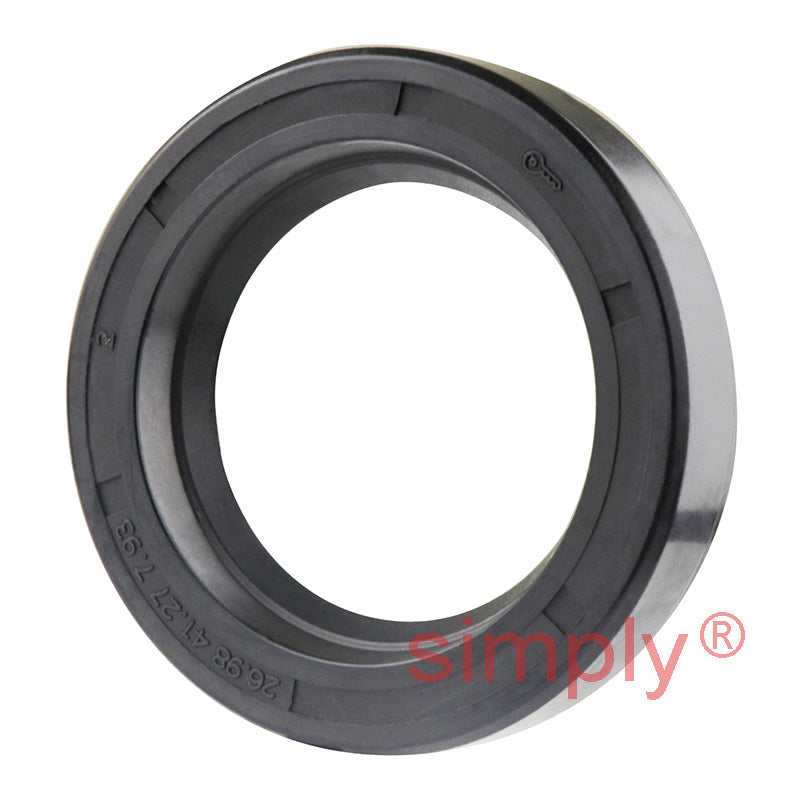 1.06x1.62x0.31 inch Nitrile Rubber Single Lip Rotary Shaft Oil Seal with Garter Spring R21 / SC