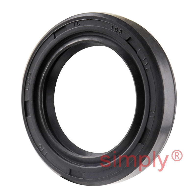 1.12x1.68x0.31 inch Nitrile Rubber Double Lip Rotary Shaft Oil Seal with Garter Spring R23 / TC Style