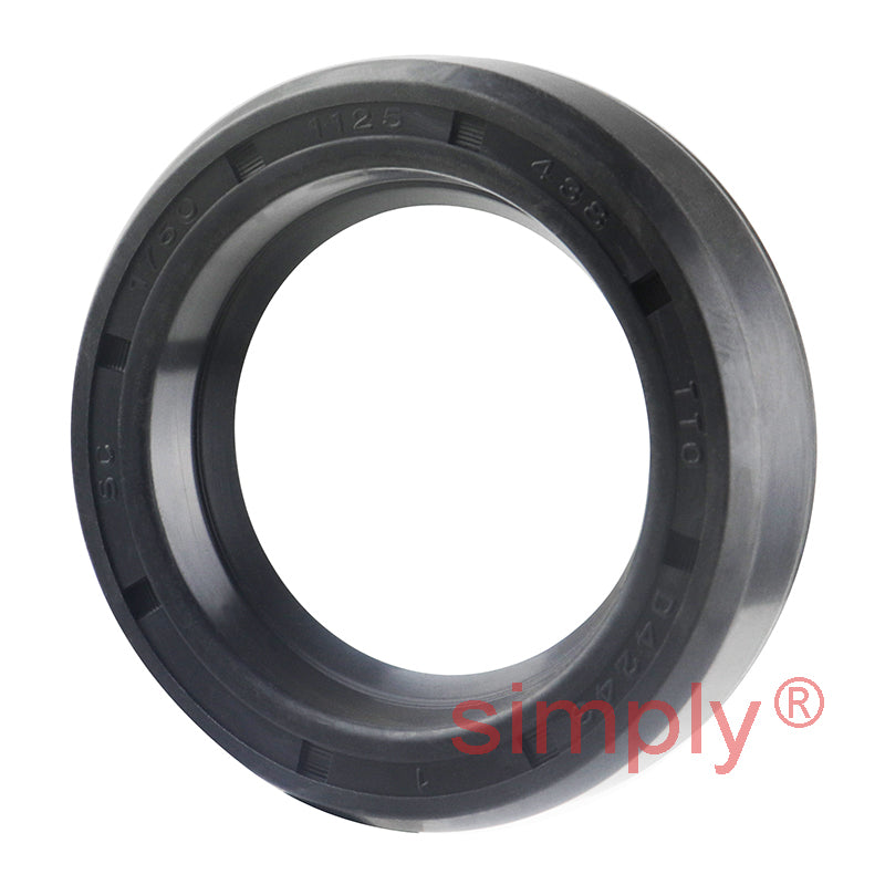 1.12x1.75x0.43 inch Nitrile Rubber Single Lip Rotary Shaft Oil Seal with Garter Spring R21 / SC