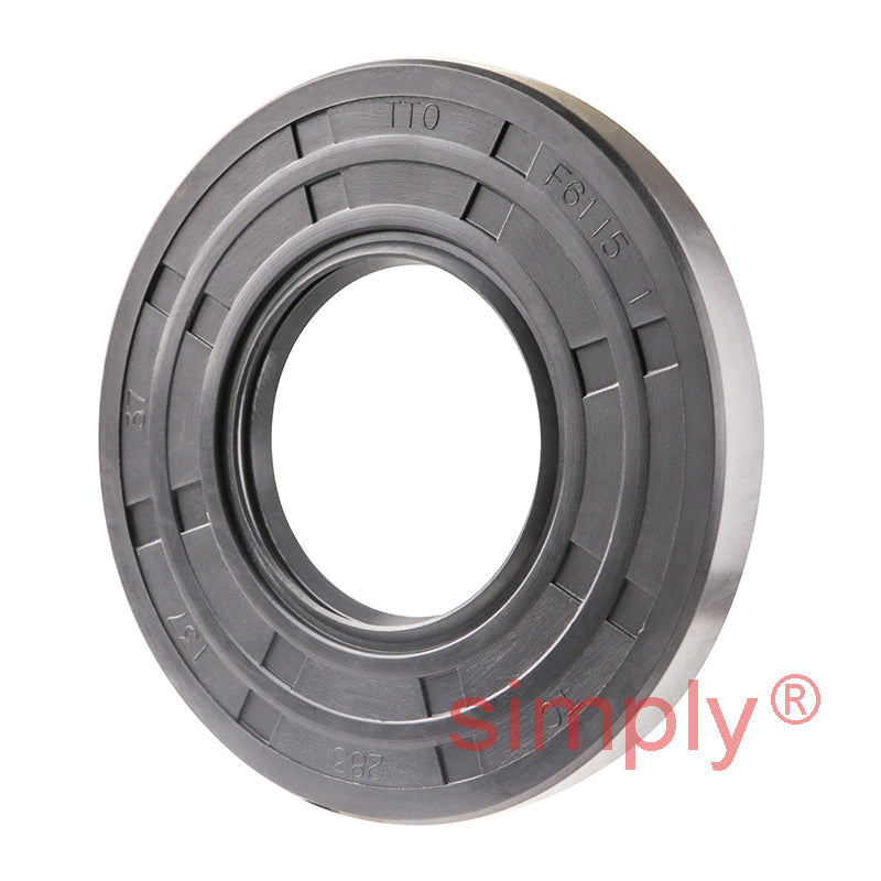 1.37x2.83x0.37 inch Nitrile Rubber Double Lip Rotary Shaft Oil Seal with Garter Spring R23 / TC Style