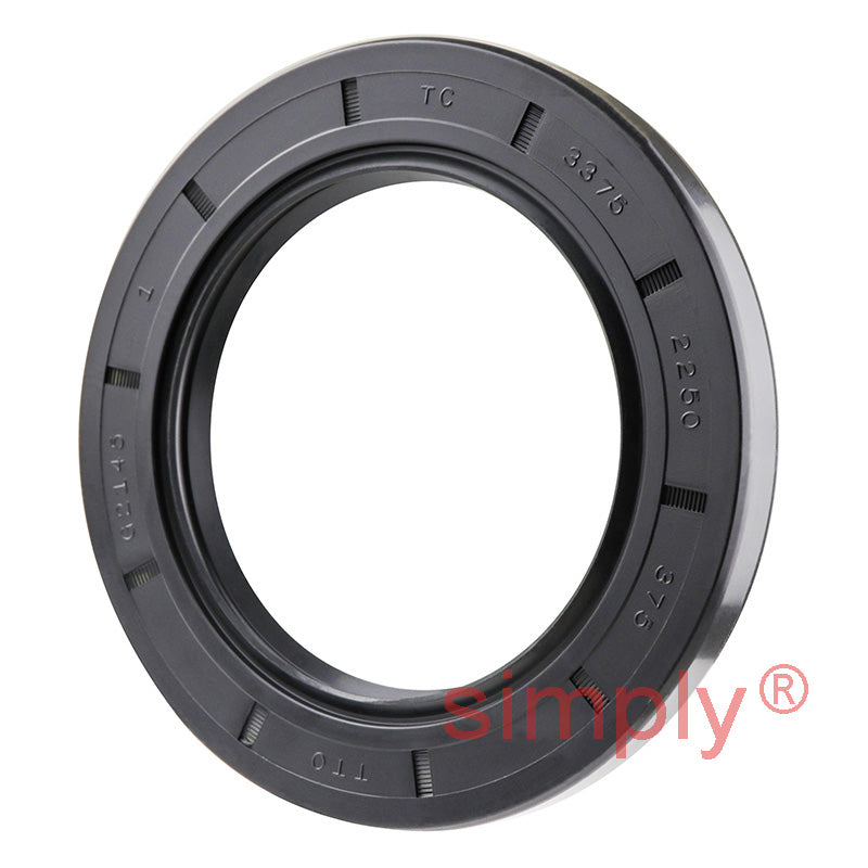 2.25x3.37x0.37 inch Nitrile Rubber Double Lip Rotary Shaft Oil Seal with Garter Spring R23 / TC Style