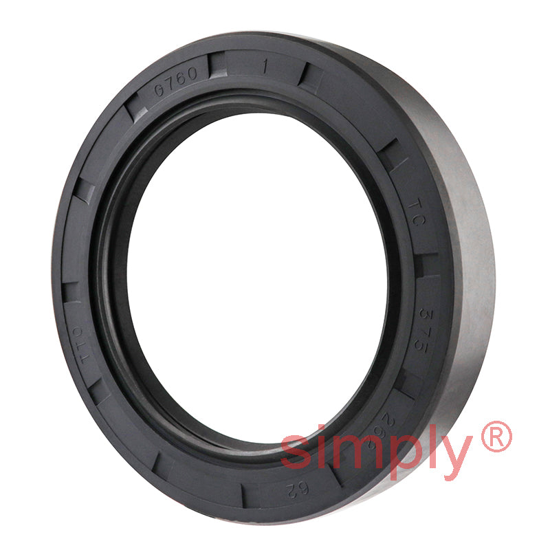 2.62x3.75x0.62 inch Nitrile Rubber Double Lip Rotary Shaft Oil Seal with Garter Spring R23 / TC Style