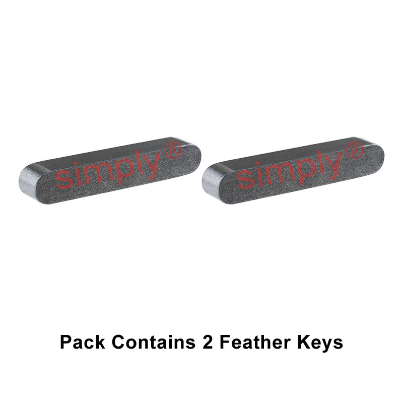 Metric Carbon Steel DIN6885 Feather Key with 2 Rounded Ends 10x8x120mm