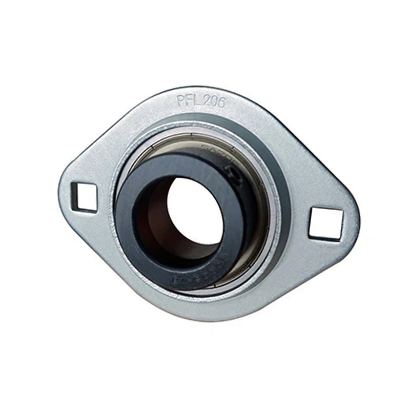 SAPFL205 Oval 2 Bolt Pressed Steel Bearing Housing with 25mm Collar Insert