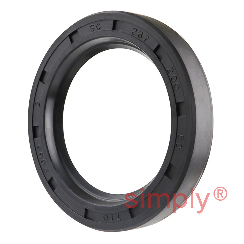 2x2.87x0.5 inch Nitrile Rubber Single Lip Rotary Shaft Oil Seal with Garter Spring R21 / SC