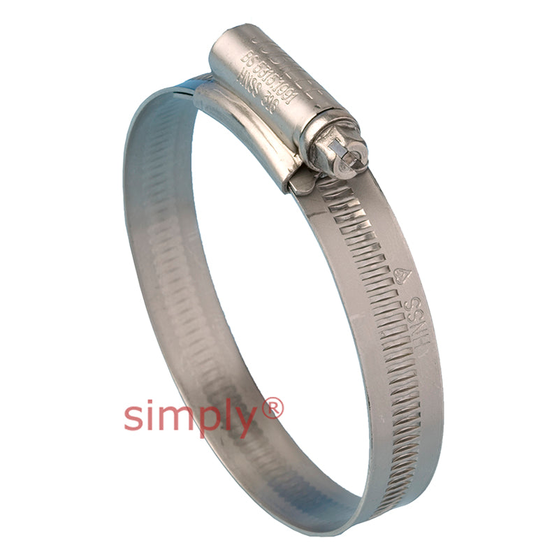 4SS316 316 Stainless Steel HNSS Original Jubilee Clip Adjustment Range 70mm-90mm Band Width 13mm