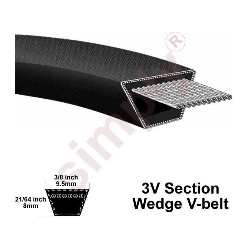 3V1500 Major Brand Narrow Profile V-Belt