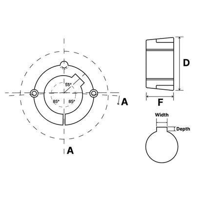 4030-2-3/4 Tapered Locking Bush with 2-3/4 inch Bore
