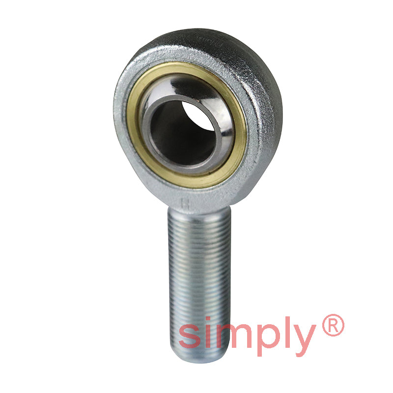 Durbal BEMN16-20-502 Maintenance Required Left Hand Metric Steel Male Rod End M16 Thread