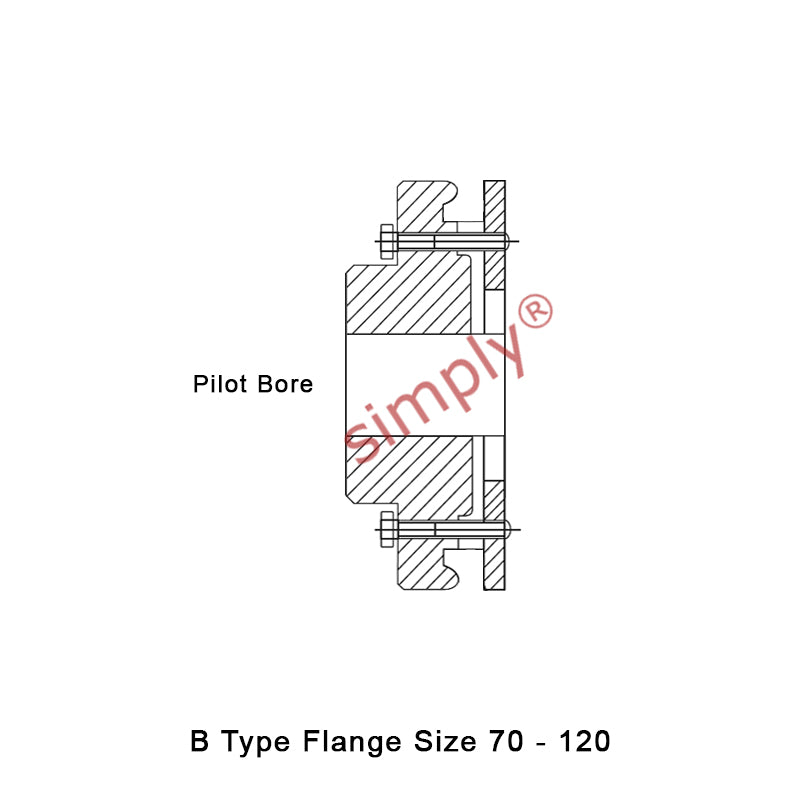 Major Branded F80B-MB Drive Coupling Pilot Bore Max Bore 60mm