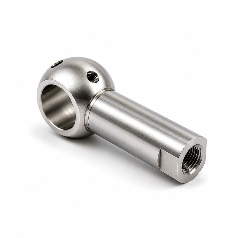 Chiavette B13SS Right Hand Stainless Steel Ball Socket with Internal Snap Ring and Holes for Safety Clip 13mm Ball Diameter M8 Thread - Allow 2-3 Days