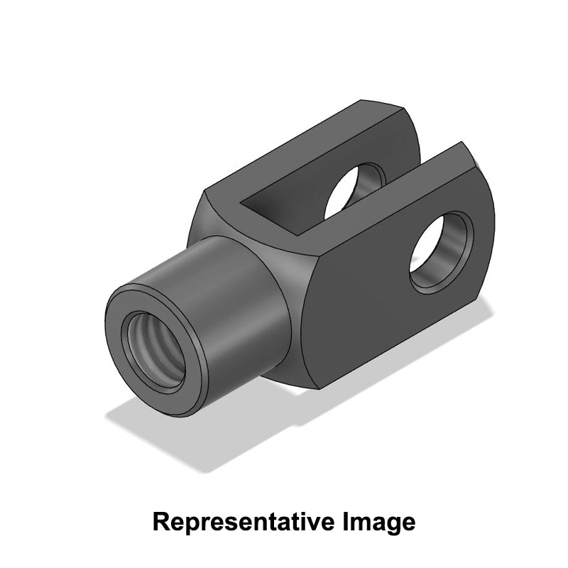 Chiavette G12X48 Right Hand Female Steel Clevis 12mm Bore 48mm Base / Bore Center M12x1.75 Thread - Allow 7-10 Days