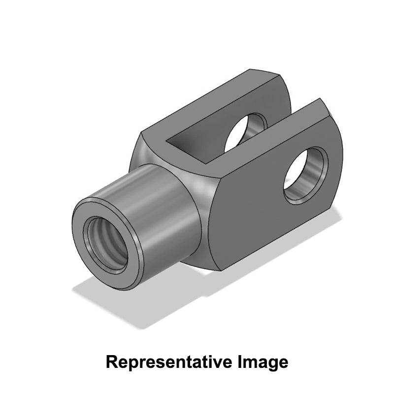 Chiavette G10X40SS Right Hand Female Stainless Steel Clevis 10mm Bore 40mm Base / Bore Center M10x1.5 Thread - Allow 7-10 Days