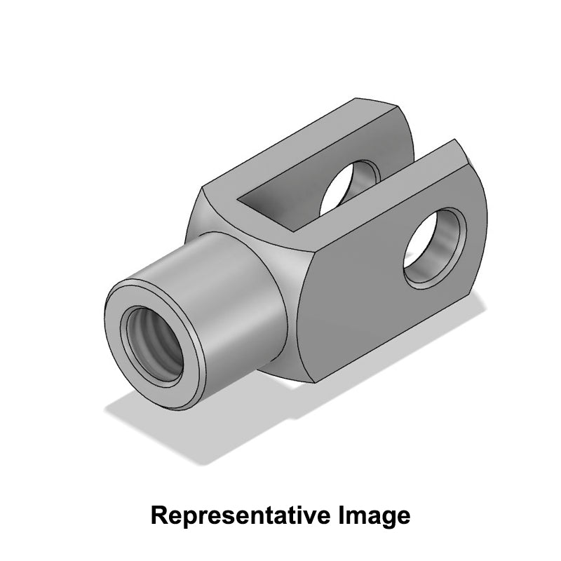 Chiavette GA8x16LH Left Hand Female Aluminium Clevis 8mm Bore 16mm Base / Bore Center M8x1.25 Thread - Allow 7-10 Days