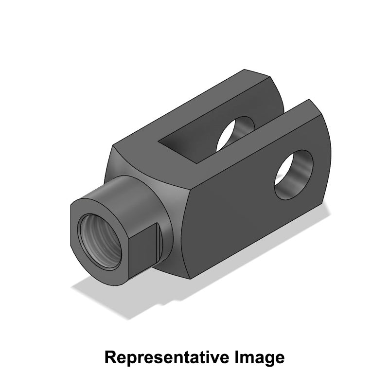 Chiavette GR10X40 Right Hand Female Steel Rotating Clevis 10mm Bore 40mm Base / Bore Center M10x1.5 Thread - Allow 7-10 Days