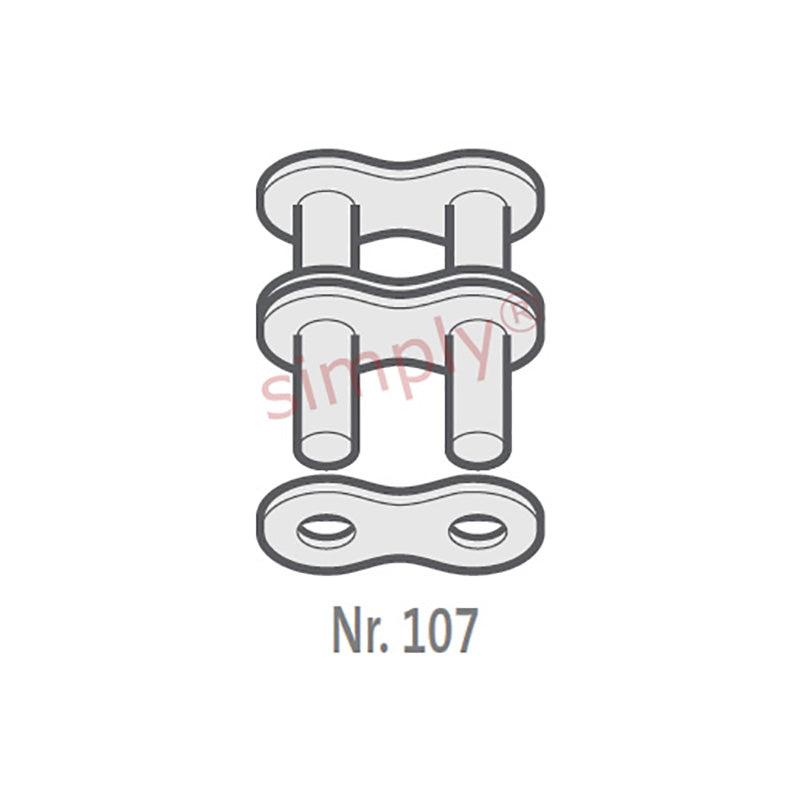 Renold Synergy 160-2-NO107 ANSI / AS Duplex Chain Outer Link To Be Riveted 2 inch Pitch