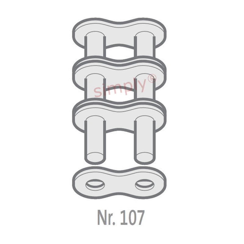 Renold Blue Box 10B-3-NO107 BS Triplex Chain Outer Link To Be Riveted 5/8 inch Pitch