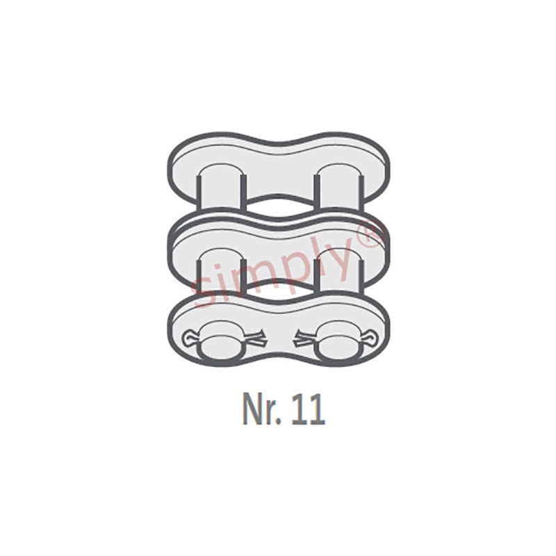 Renold Synergy 40-2-NO11 ANSI / AS Duplex Chain Cottered Connecting Link 1/2 inch Pitch