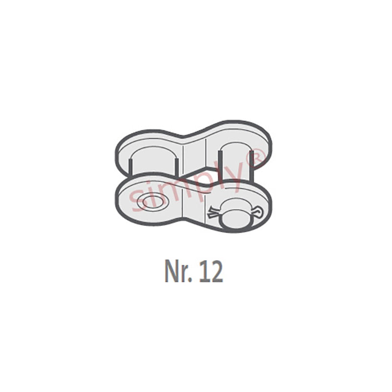 Renold SD 24B-1-NO12 BS Simplex Chain Single Cranked Cottered Link 1-1/2 inch Pitch