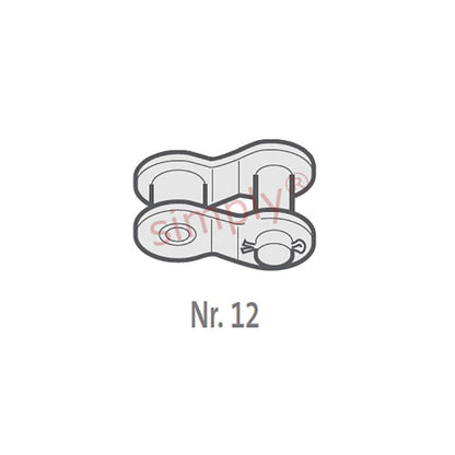 Renold SD 20B-1-NO12 BS Simplex Chain Single Cranked Cottered Link 1-1/4 inch Pitch