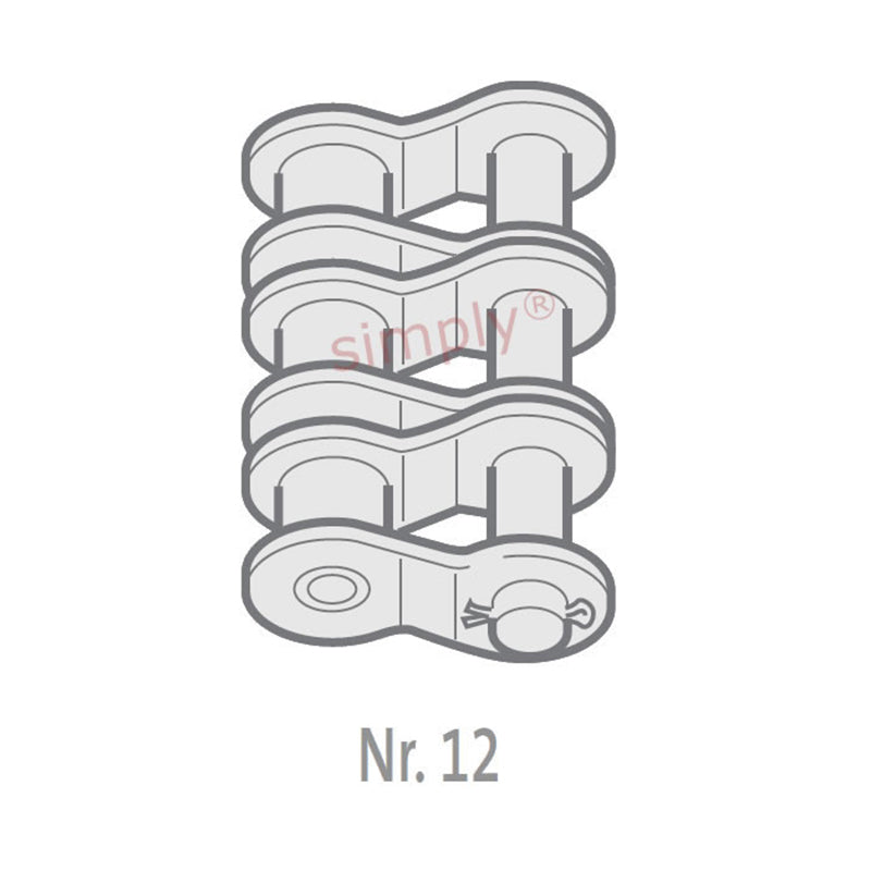 Renold SD 32B-3-NO12 BS Triplex Chain Single Cranked Cottered Link 2 inch Pitch