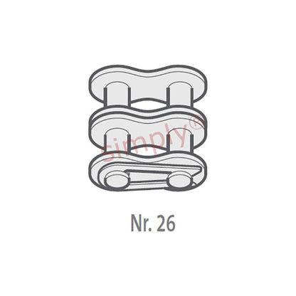Renold SD 16B-2-NO26 BS Duplex Chain Connecting Link With Spring Clip 1 inch Pitch