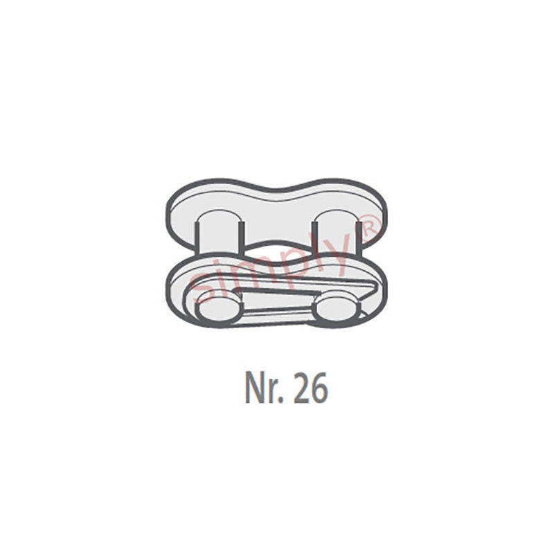 Renold SD 60-1-NO26 ANSI / AS Simplex Chain Connecting Link With Spring Clip 3/4 inch Pitch