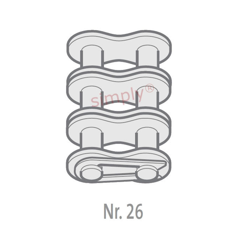 Branded 50-3-NO26 ANSI / AS Triplex Chain Connecting Link With Spring Clip 5/8 inch Pitch