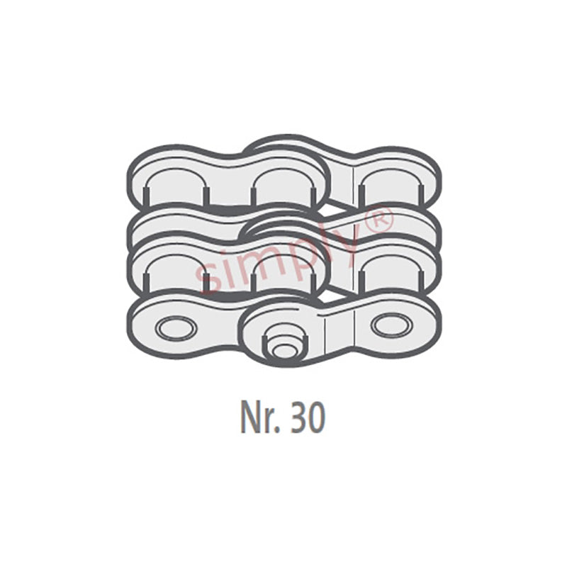 Renold SD 60-2-NO30 ANSI / AS Duplex Chain Double Cranked Link 3/4 inch Pitch
